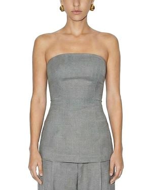 Ronny Kobo Nessa Strapless Top - Gray
