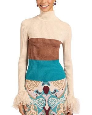 La DoubleJ High Kick Top (With Feathers) - Blue