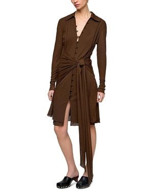 Ganni Mesh Dress - Brown