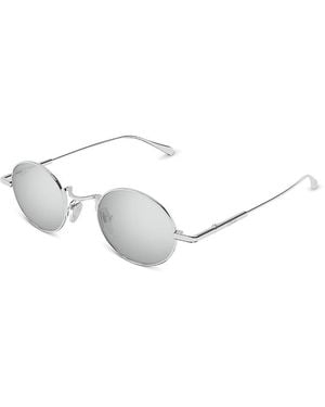 Chloé Round Mirrored Sunglasses, 44Mm - White