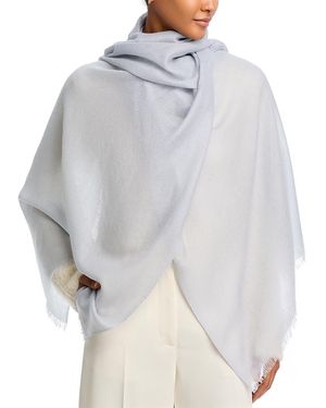 V. Fraas Fraas Solid Lightweight Wool Scarf - Grey