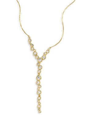 Alexis Asterales Cubic Zirconia Lariat Necklace - Metallic