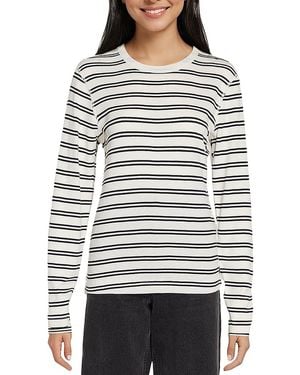 Three Dots Long Sleeve Top - Gray