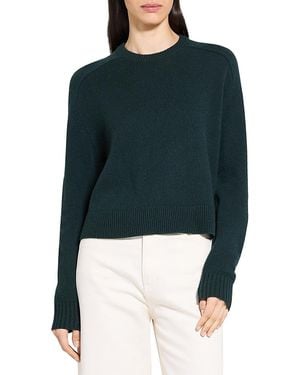 Theory Cashmere Cropped Sweater - Blue
