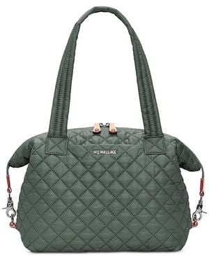 MZ Wallace Sutton Deluxe Medium Quilted Shoulder Bag - Green