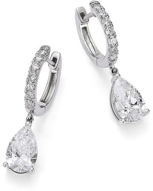 Bloomingdale's Fine Collection Luxe Collection Certified Lab Grown Diamond Pear Shaped Drop Earrings - White