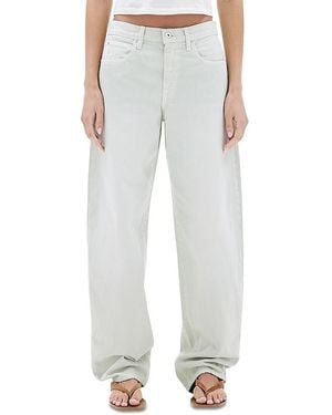 SLVRLAKE Denim Tess Low Rise Relaxed Curve Jeans - Gray