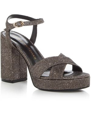 Stuart Weitzman Dayna High Heel Platform Sandals - Gray
