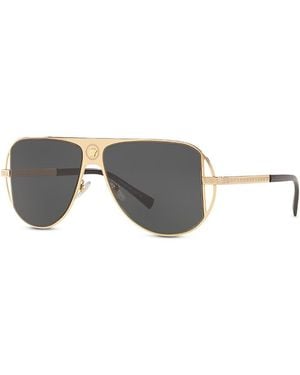 Versace Aviator Sunglasses, 57Mm - Grey