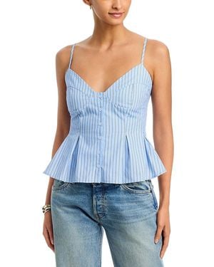 Aqua Peplum Top - Blue