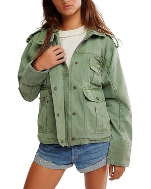 Free People Kali Washed Jacket - Green