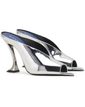 Lanvin Midnight Step Mule - White