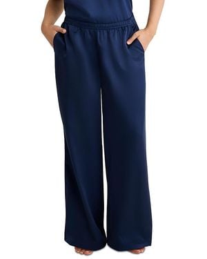 NIC+ZOE Asher Satin Pants - Blue