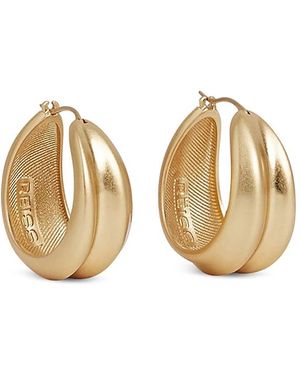 Reiss Sophie Sculptural Hoop Earrings - Natural
