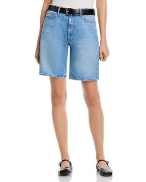 Mother The Undercover Bermuda Denim Shorts - Blue