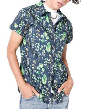WILDFANG The Essential Button Up Shirt - Blue