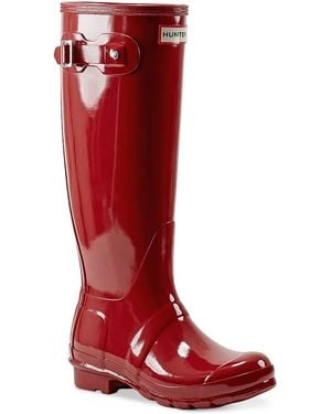HUNTER Original Chelsea Gloss Rain Boots - Red