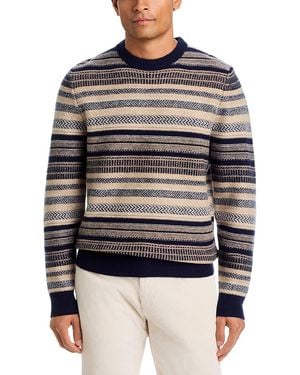 Barbour Highsted Fair Isle Wool Crewneck Sweater - Gray