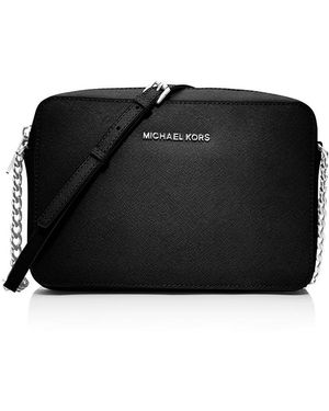 Michael Kors Michael Jet Set Large Saffiano Leather Crossbody - Black
