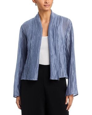 Eileen Fisher High Collar Jacket - Blue