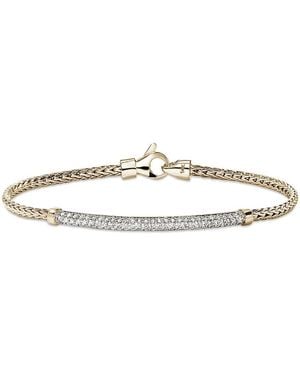John Hardy 14K Essentials Diamond Pave Link Bracelet - White