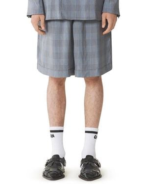 Lanvin Viscose Bermuda Shorts - Blue