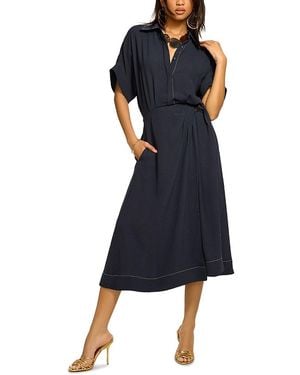 Ramy Brook Sonnet Wrap Skirt Dress - Blue