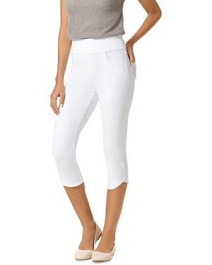 Hue Game Changing Tulip Hem Denim Leggings - White