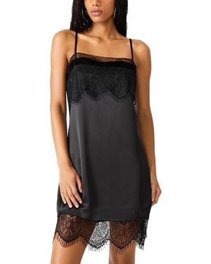 Steve Madden Keyton Lace Trim Bodycon Dress - Black