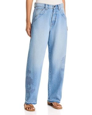 Johnny Was High Rise Barrel Jeans - Blue