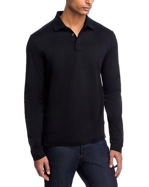 BOSS Pado Long Sleeve Mercerized Cotton Polo Shirt - Blue