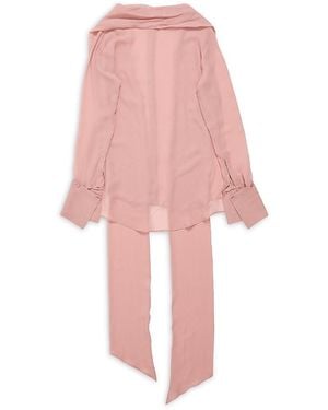 Acne Studios Silk Button Up Shirt - Pink