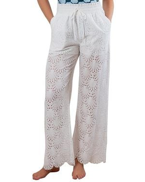Hermoza Dana Pull On Shell Eyelet Coverup Pant - Gray