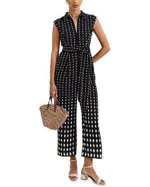 Phase Eight Delina Geo Jumpsuit - Black