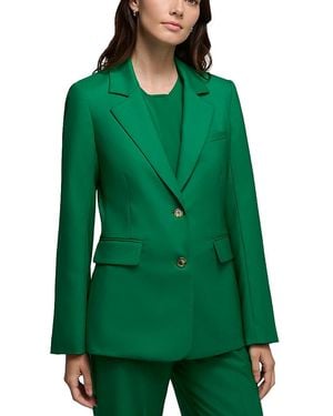Argent Notch Lapel Two Button Blazer - Green