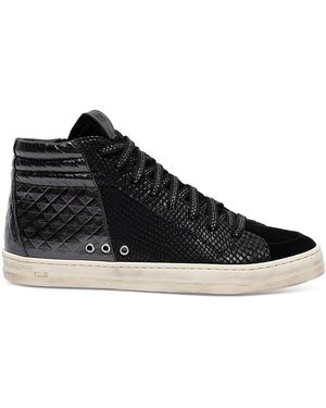 P448 Skate Lace Up High Top Sneakers - Black
