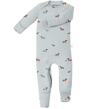 GUNAMUNA Romper Footie Convertible Pajama - Blue