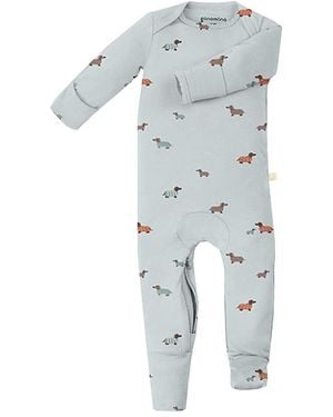 GUNAMUNA Romper Footie Convertible Pajama - Blue