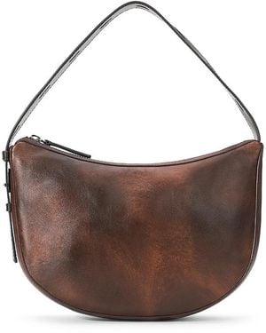 STAUD Levi Suede Top Handle Bag - Brown