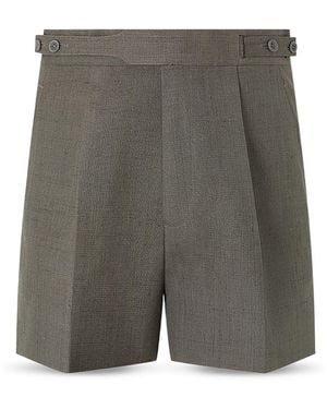 ZEGNA Belted X Silk Shorts - Gray