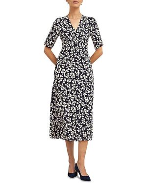 Hobbs Jaida Floral Print Midi Dress in Green | Lyst