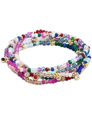 BaubleBar Semi Precious Stone Indya Layered Stretch Bracelet - Blue
