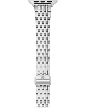 Michele Tapered Seven Link Stainless Bracelet Band For Apple Watch, 38-49Mm - White