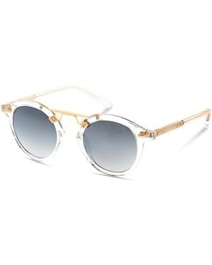 Krewe St. Louis Round Sunglasses - Metallic
