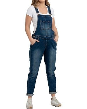Ripe Maternity Denim Overalls - Blue