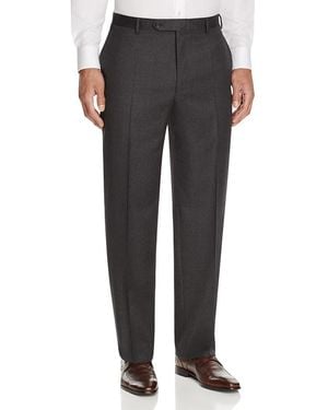 Canali Siena Classic Fit Wool Pants - Black