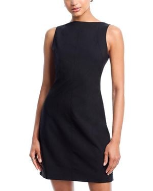 Theory Sleeveless Boat Neck Mini Dress - Blue