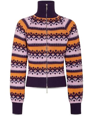 Rabanne Wool Blend Zip Cardigan - Red