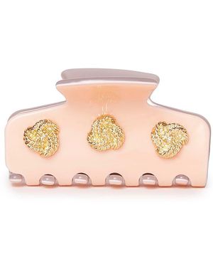 Lele Sadoughi Duo Mini Knotted Claw Clip - Pink