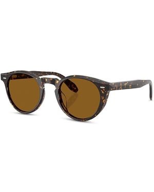 Oliver Peoples Round Sunglasses, 48Mm - Natural